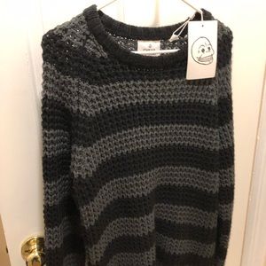 Men’s New Black and Gray Sweater